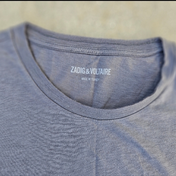 Zadig & Voltaire Skinny Rock β‘οΈ Graphic Tee Sequin Embellishments Med NWOT - Picture 3 of 6